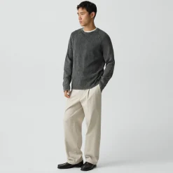 Washed Crewneck Sweater in Cotton