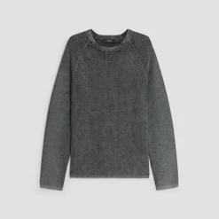 Washed Crewneck Sweater in Cotton