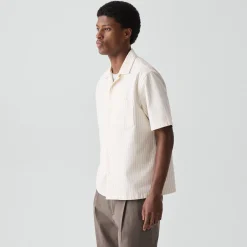Weekend Short-Sleeve Shirt in Textured Cotton