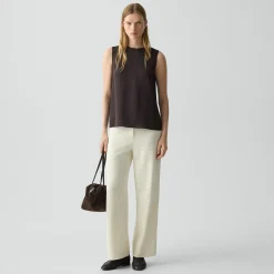Wide-Leg Pull-On Pant in Admiral Crepe