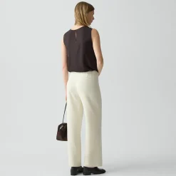 Wide-Leg Pull-On Pant in Admiral Crepe