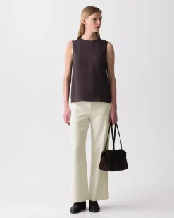 Wide-Leg Pull-On Pant in Admiral Crepe