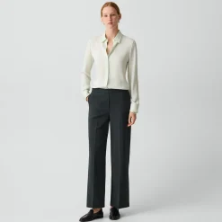 Wide-Leg Pull-On Pant in Admiral Crepe