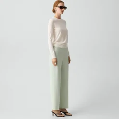 Wide-Leg Pull-On Pant in Admiral Crepe