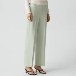 Wide-Leg Pull-On Pant in Admiral Crepe