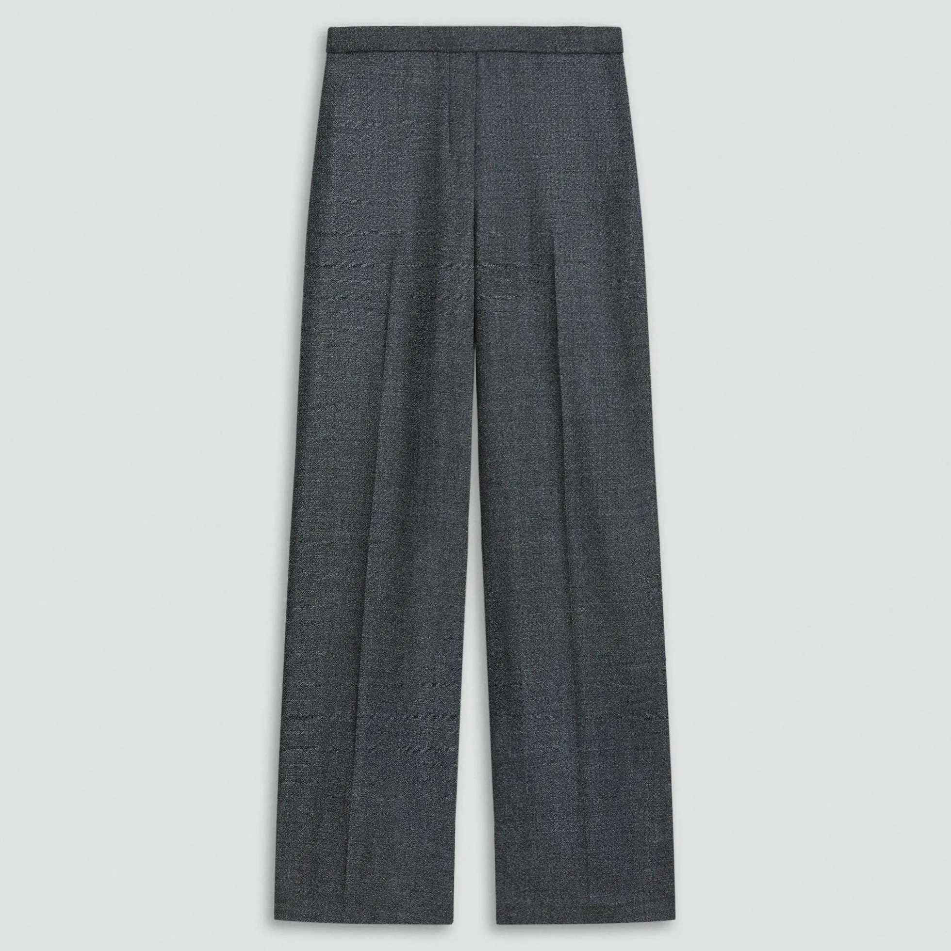 Wide-Leg Pull-On Pant in Marled Flannel