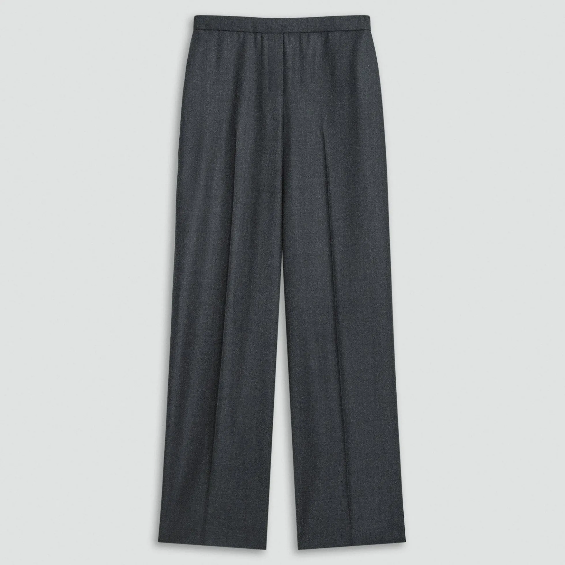 Wide-Leg Pull-On Pant in Sleek Flannel