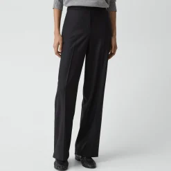 Wide-Leg Pull-On Pant in Sleek Flannel