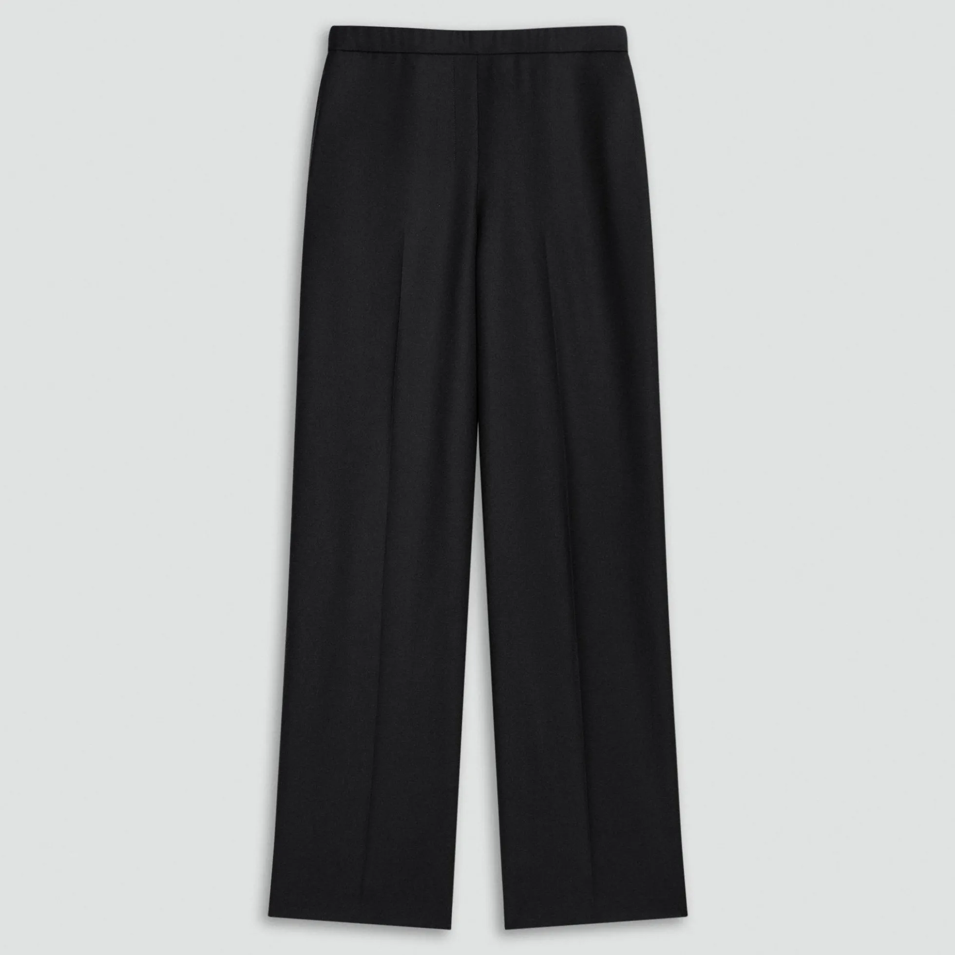 Wide-Leg Pull-On Pant in Sleek Flannel