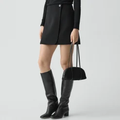 Wrap Skirt in Double-Face Wool-Cashmere