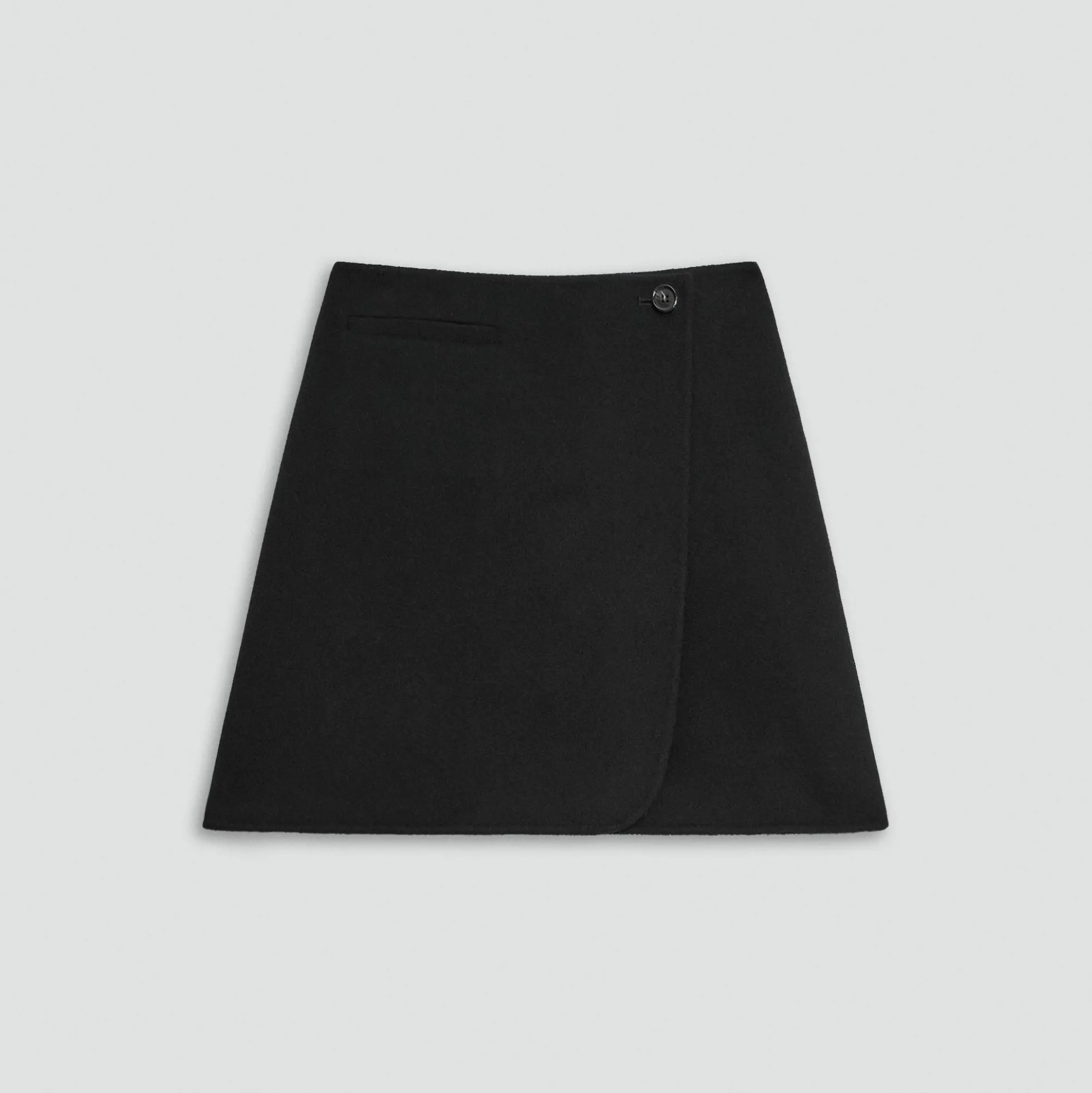 Wrap Skirt in Double-Face Wool-Cashmere