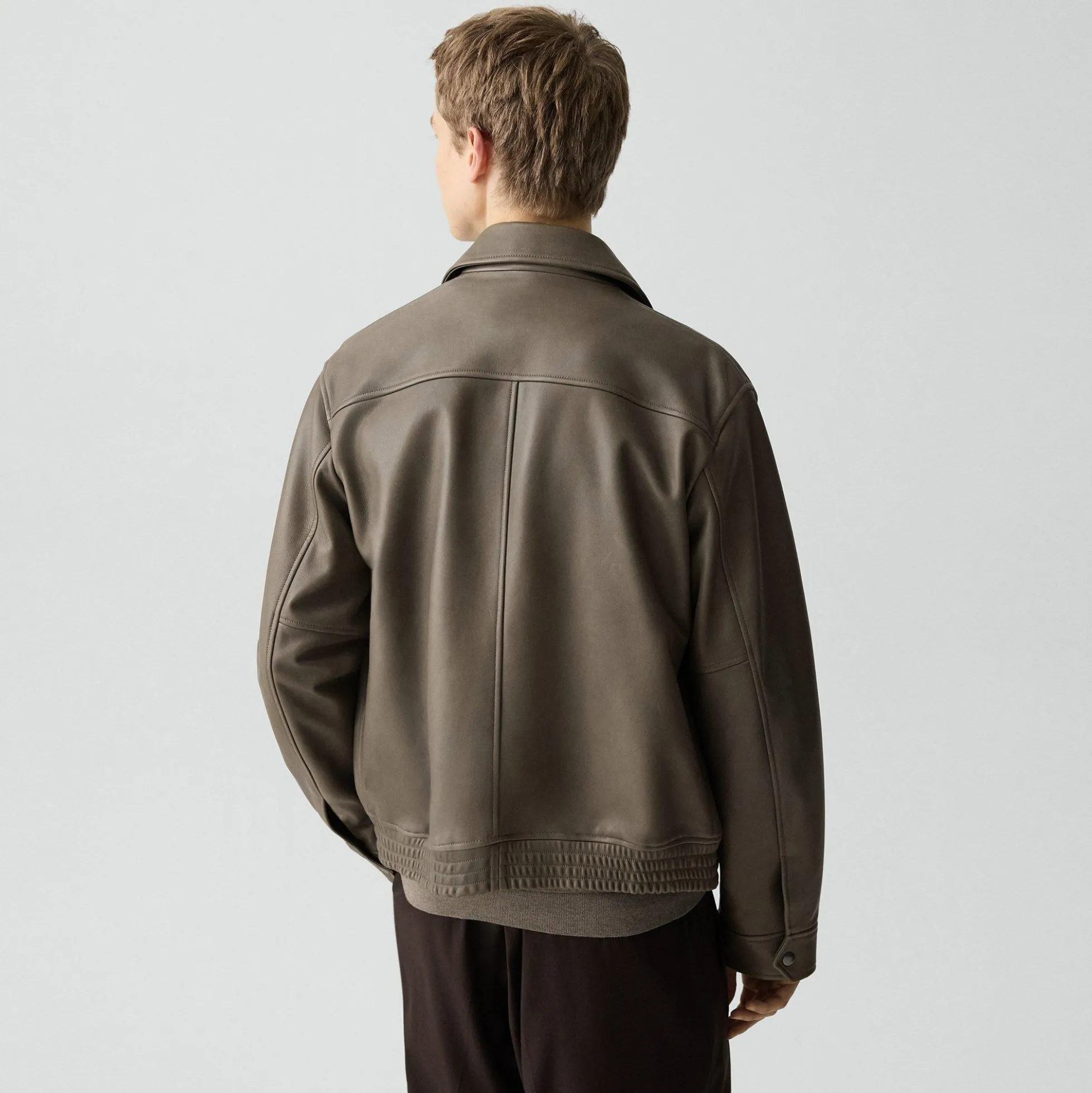 Wyatt Zip Jacket in Leather