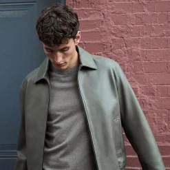 Wyatt Zip Jacket in Leather