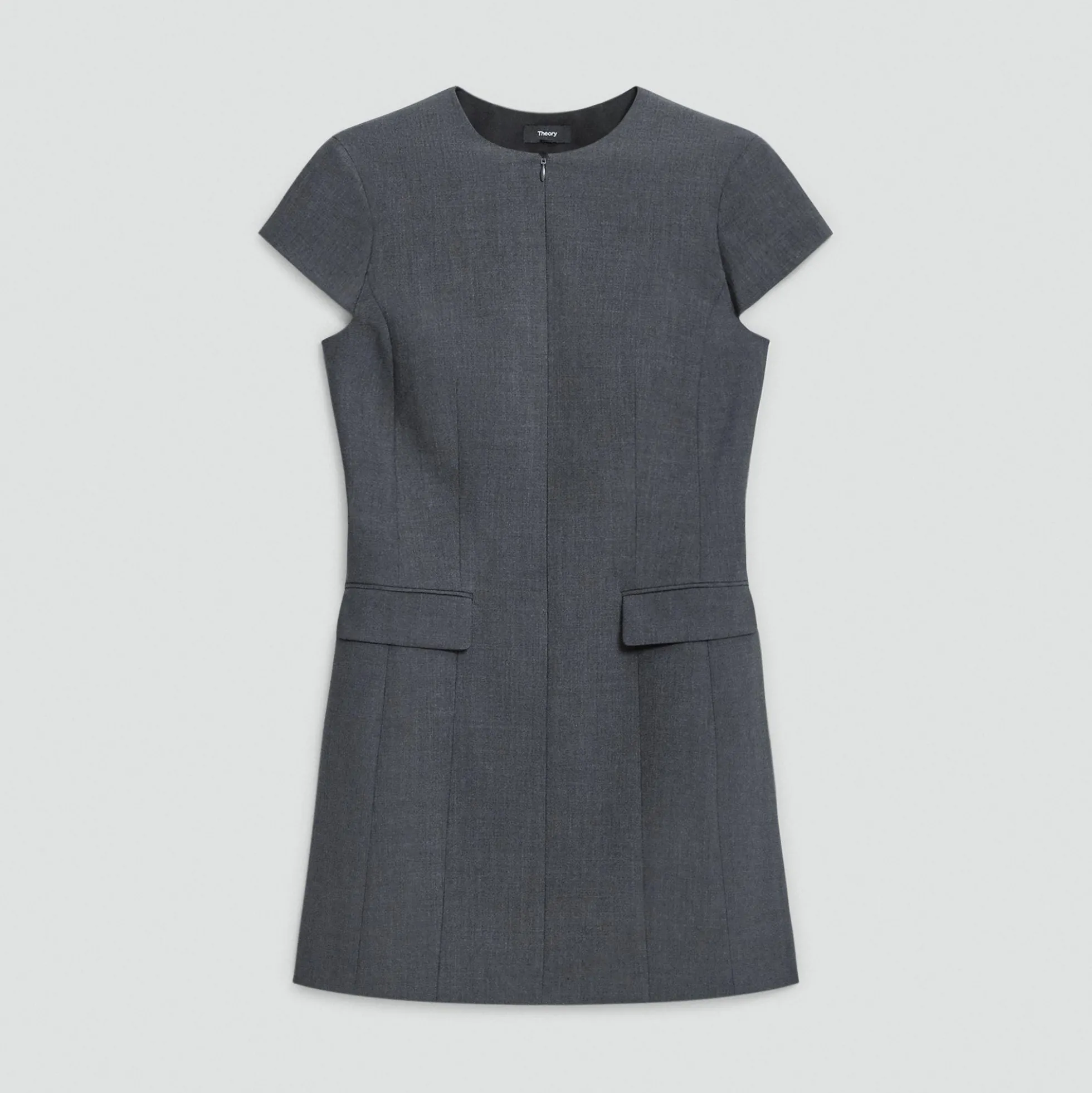 Zip Mini Dress in Good Wool