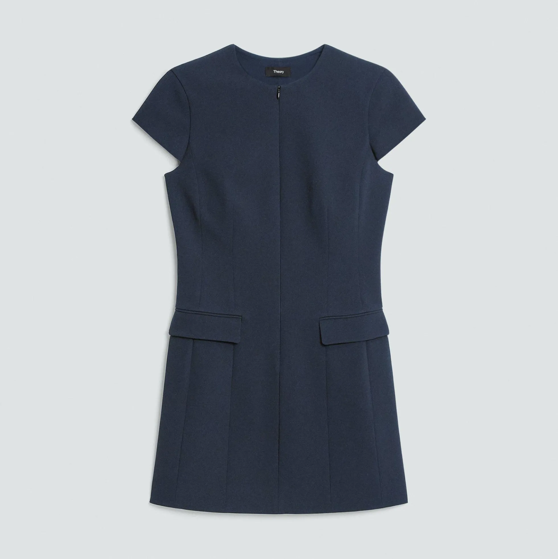 Zip Mini Dress in Good Wool