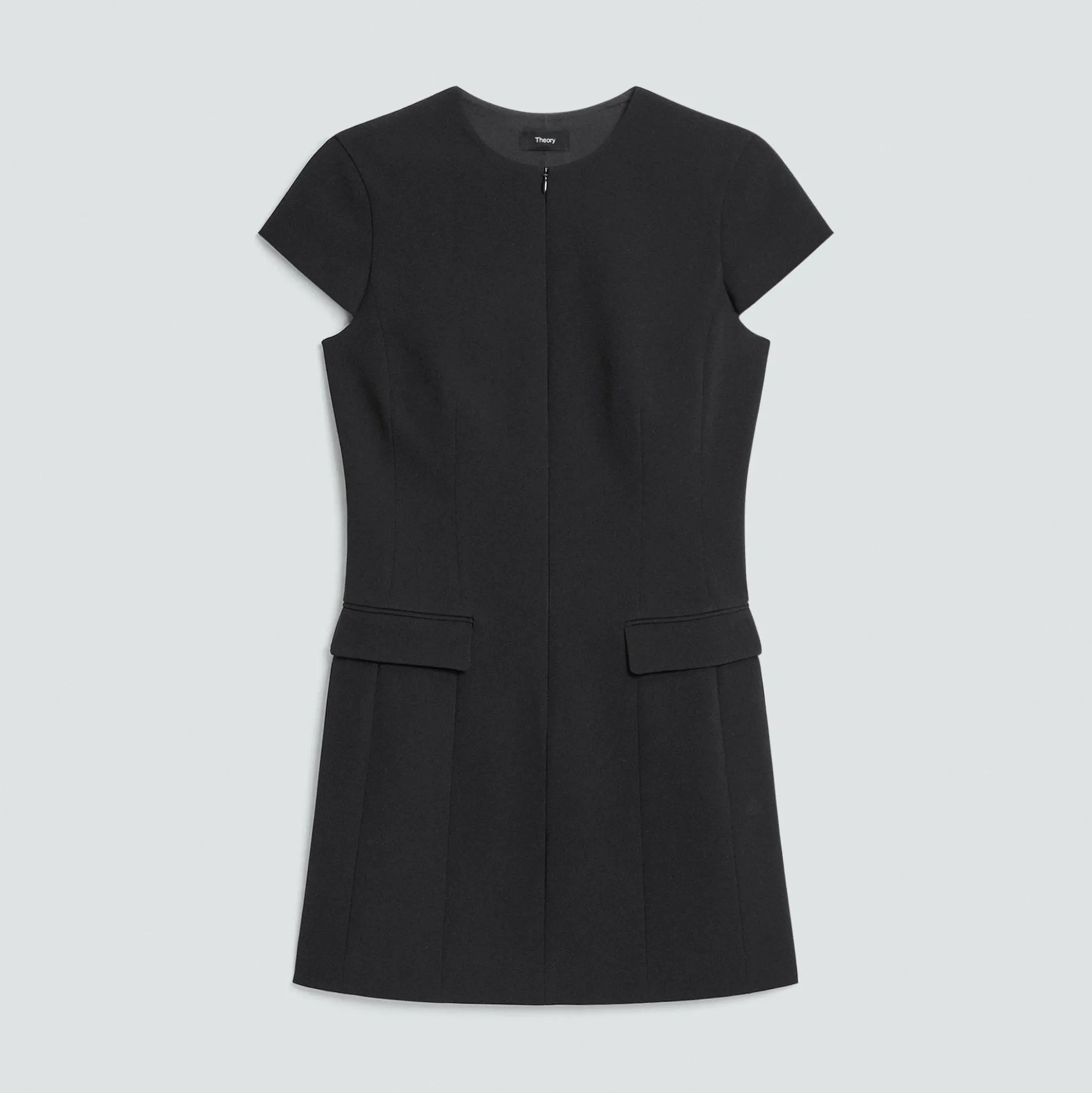 Zip Mini Dress in Good Wool