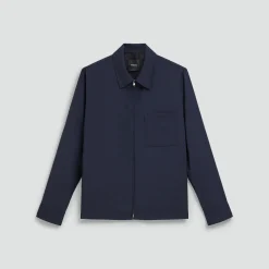 Zip Overshirt in Motion Wool