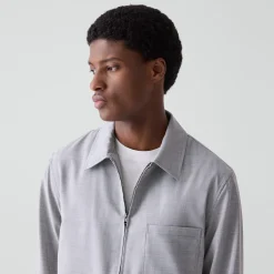 Zip Overshirt in Motion Wool